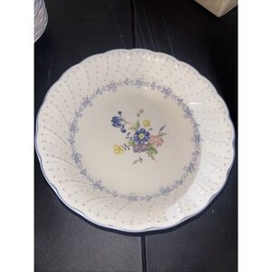 4 Discontinued Nikko Blue Poeny‎ Soup Cereal Bowls Excellent Condition 7 1/2"